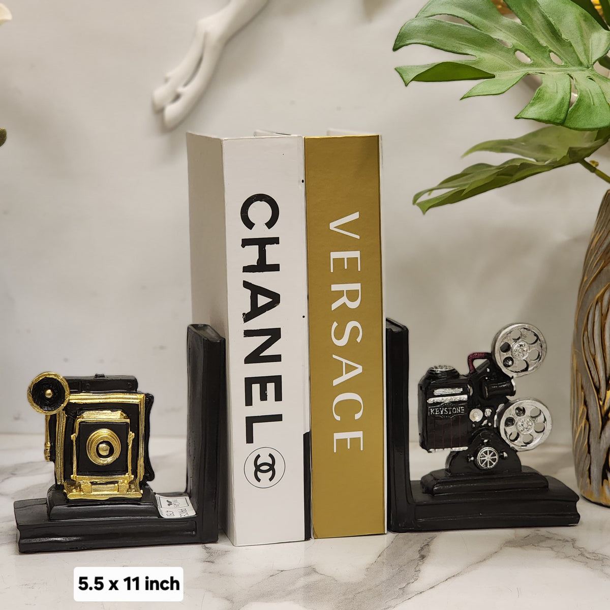 vintage camera bookends
