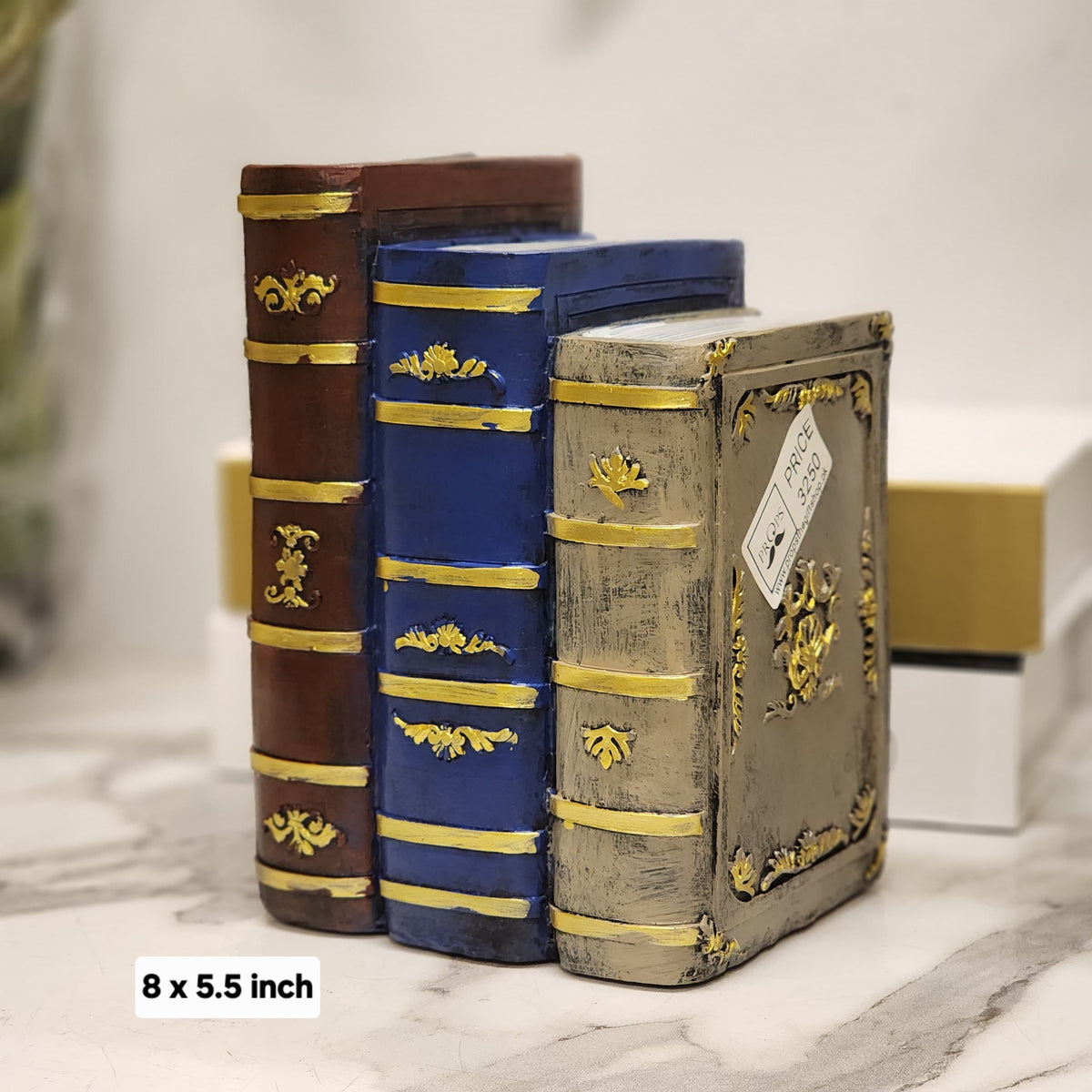 decorative faux book bookends
