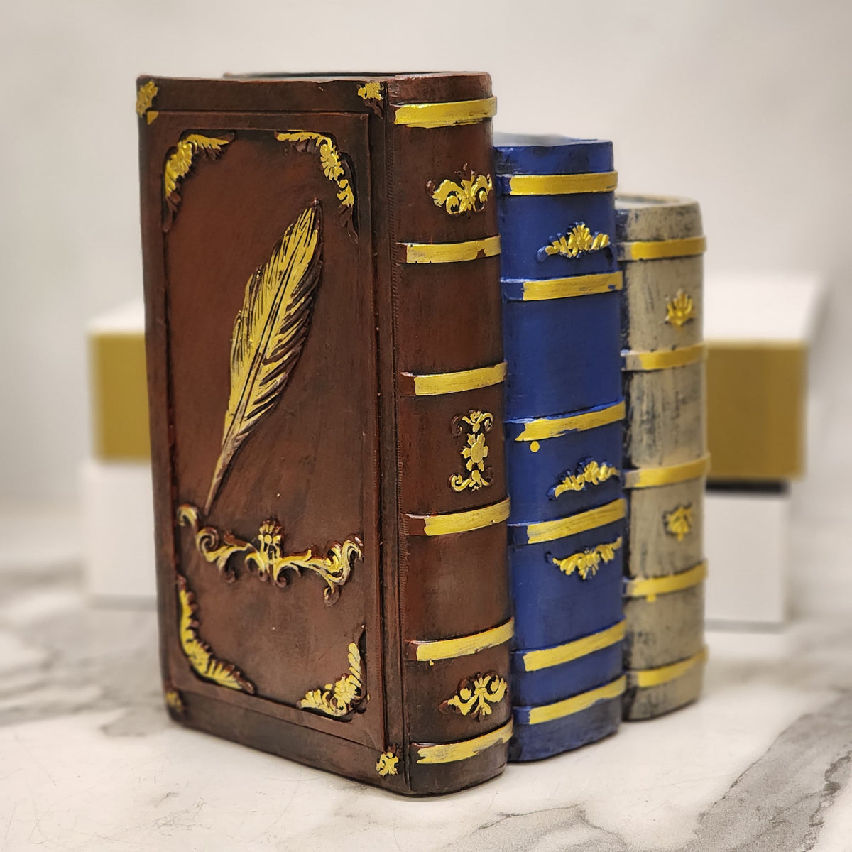 decorative faux book bookends