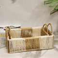 rectangular woven storage basket