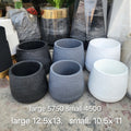 Leaf Pattern Tapered Large Planters