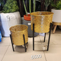 Deco Cutout Metal Planter with Stand