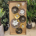 Modern Metal Floral Wall Decor with Flowers