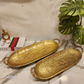 Hammered Gold Oval Serving Trays