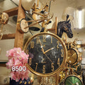 A Star Sweep Silent Wall Clock (Black/Gold)