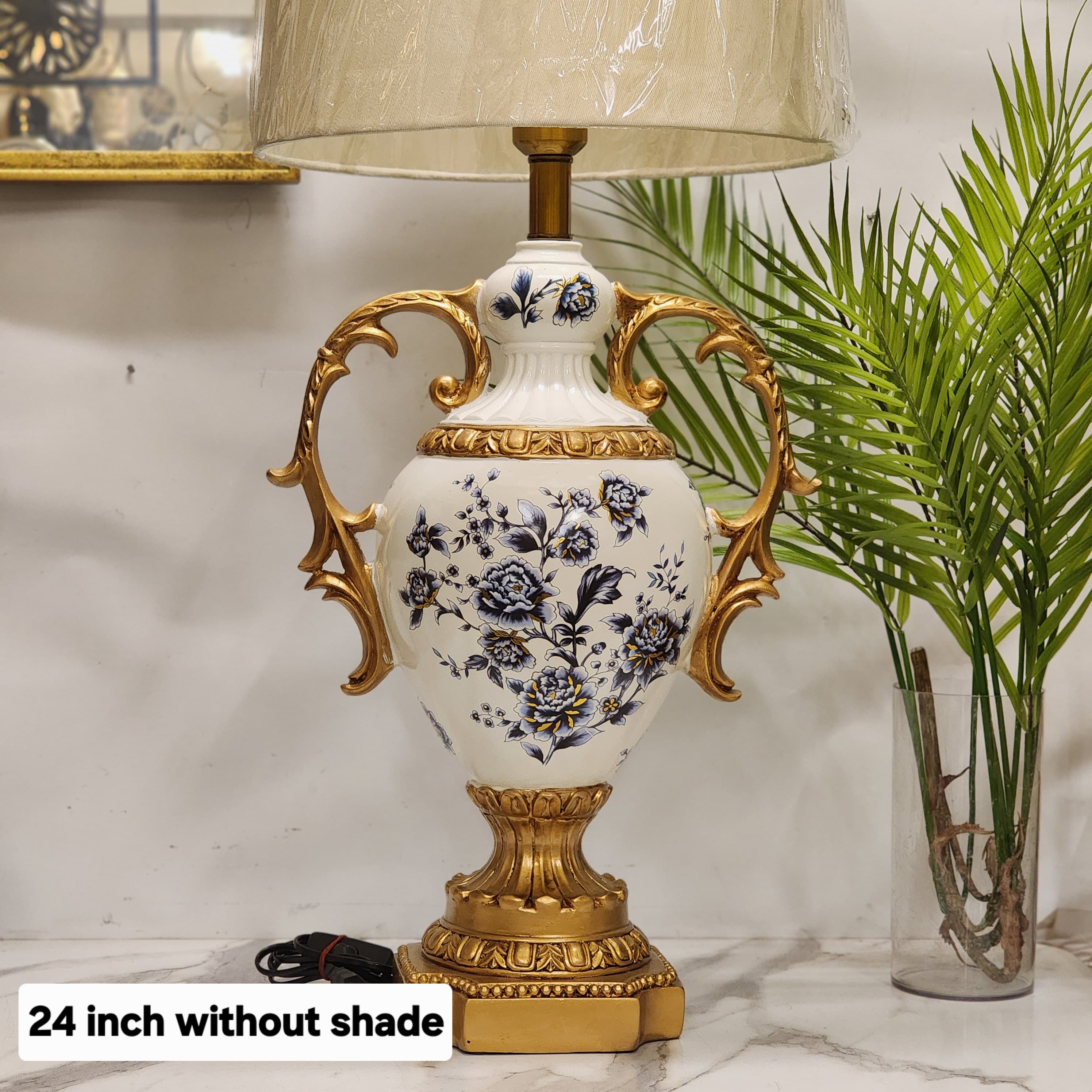 vintage-style French/Victorian ceramic urn table lamp