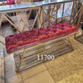 Tufted Velvet Ottoman Bench