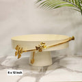 ginkgo leaf decorative pedestal cake stand