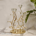 Gold Branch Crystal Candelabra / Candle Holder Centerpiece