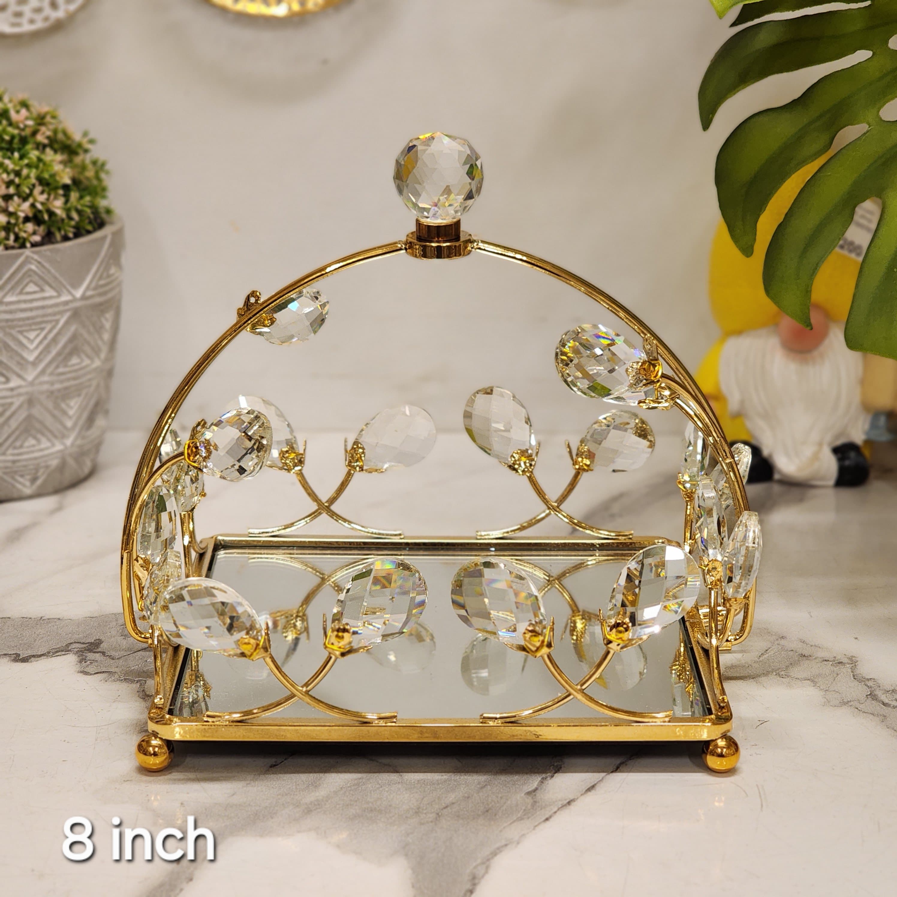 crystal-embellished decorative vanity tray