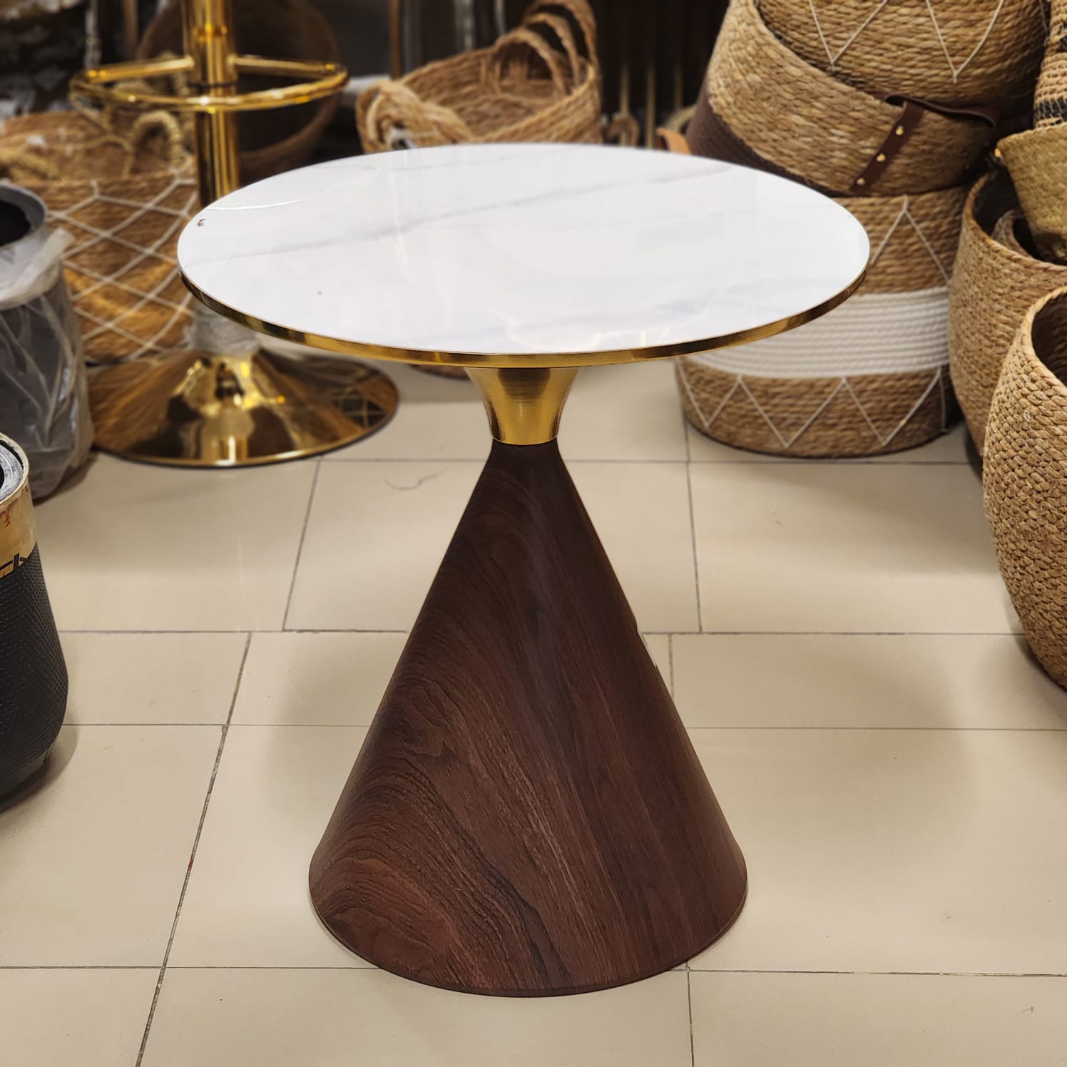 Conical Base Accent Table