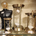 Vintage Brass Hourglass Set
