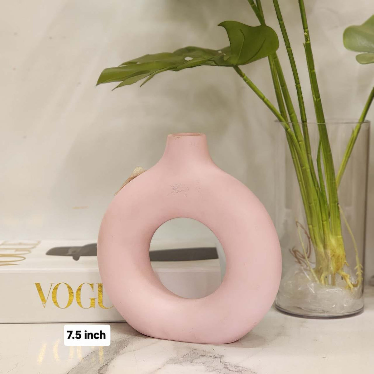 Matte Baby pink Donut Vase