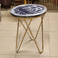 Black Cross-Leg Accent Table