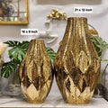 Gold Metal Flower Vase