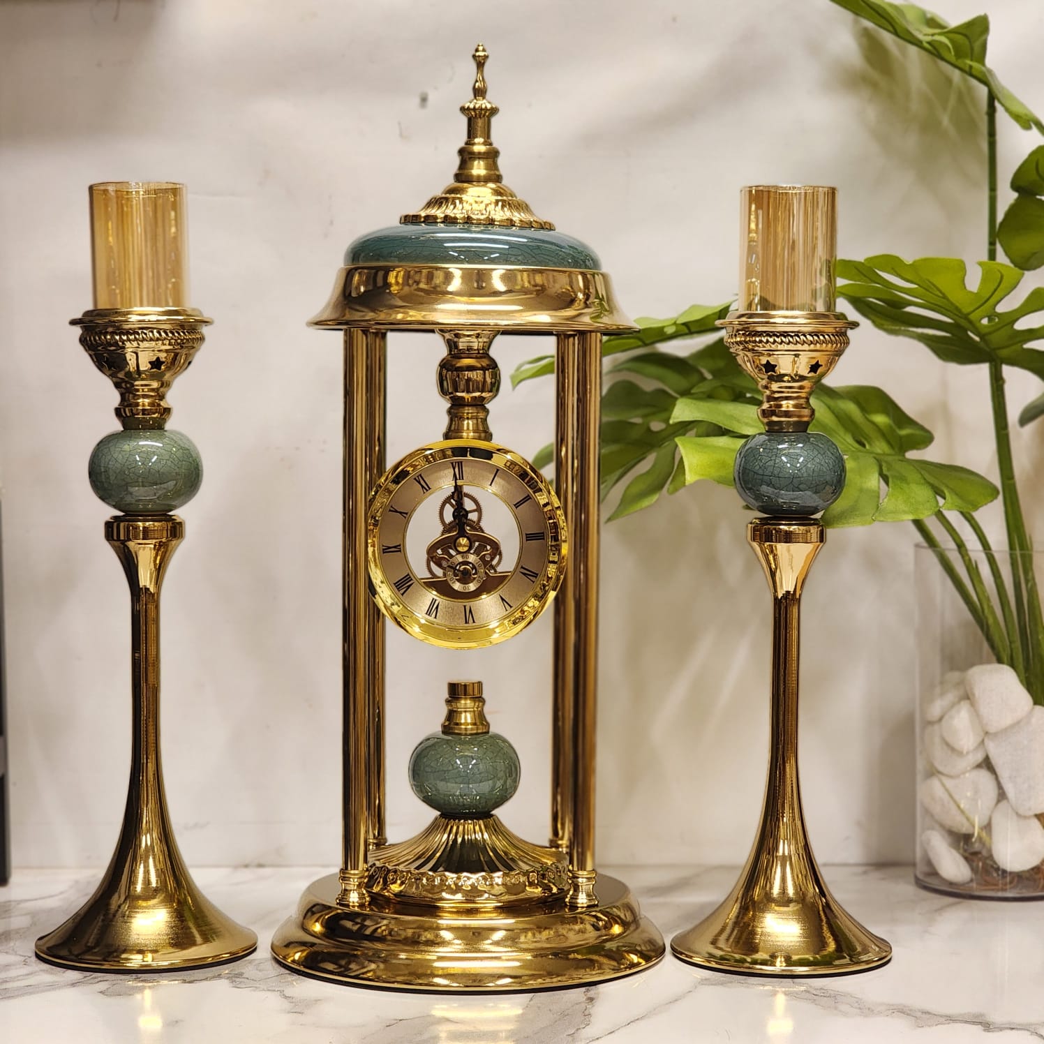 Vintage Skeleton Table Clock