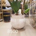embossed metal planter