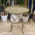 Moroccan brass tray table