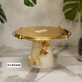 Botanical Ginkgo Leaf Pedestal Cake Stand