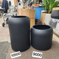 ribbed cylinder planters