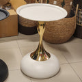 White & Golden Tulip Side Table