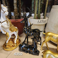 Black and Gold Reindeer Figurine Set