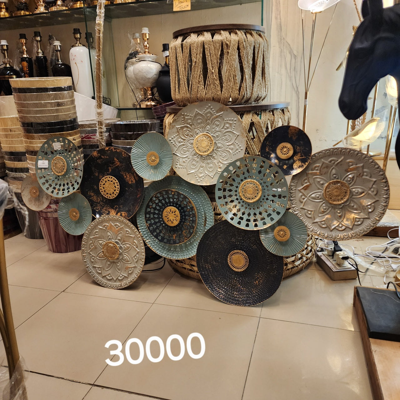 Layered Metal Disc Wall Art