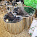 Drum-Style Nesting Coffee Table Set