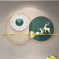 Modern Luxury Deer Wall Clock Art Mural