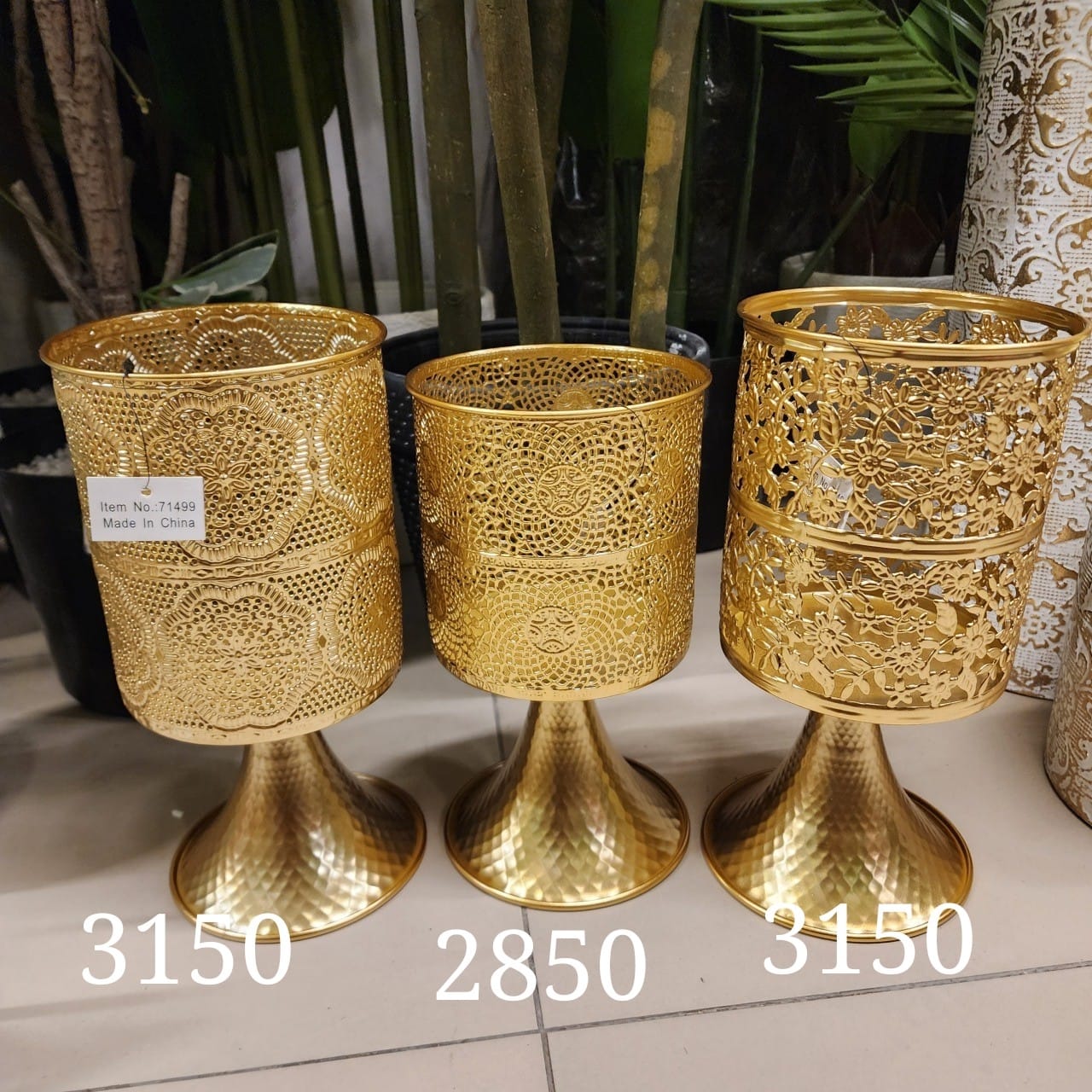 Metal Hurricane Candle Holders
