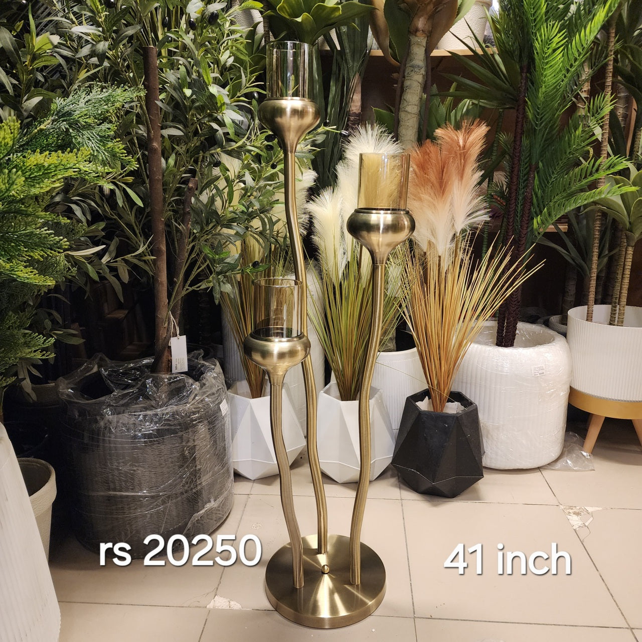 Trident Floor Candle Holder