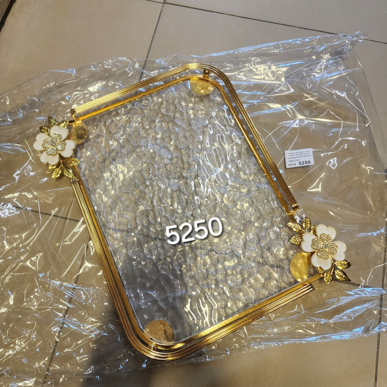 Luxury Floral Serving Tray