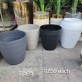 Ribbed Round Planters