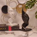 Abstract Twisted Half Face Resin Sculptures