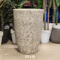 Tapered Textured Concrete Planter