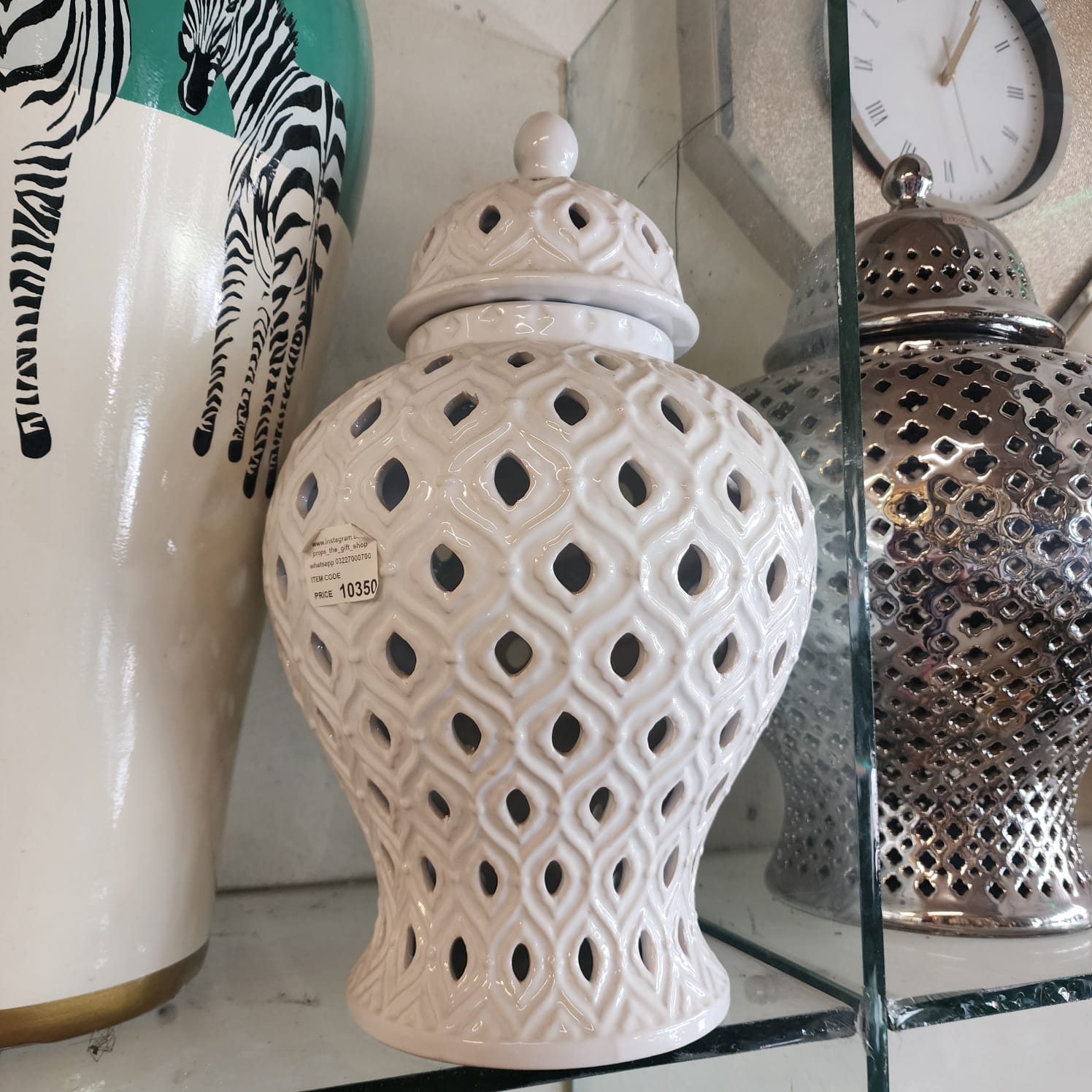 Ceramic Pierced Ginger Jar