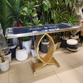 Modern sculptural console table