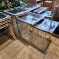 Gold-finished metal frames nesting tables 2nd design