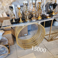modern gold-toned console table