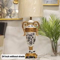 vintage French Neoclassical-style porcelain urn table lamp