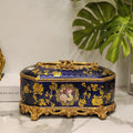 Vintage Royal Blue Victorian Tissue Box Holder