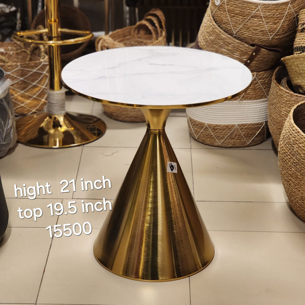 Marble Top Pedestal Side Table