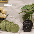 Ceramic leaf decorative vases / leaf statues