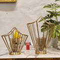 Modern Geometric Wire Candle Holders