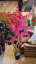 Faux Bougainvillea Floor Tree