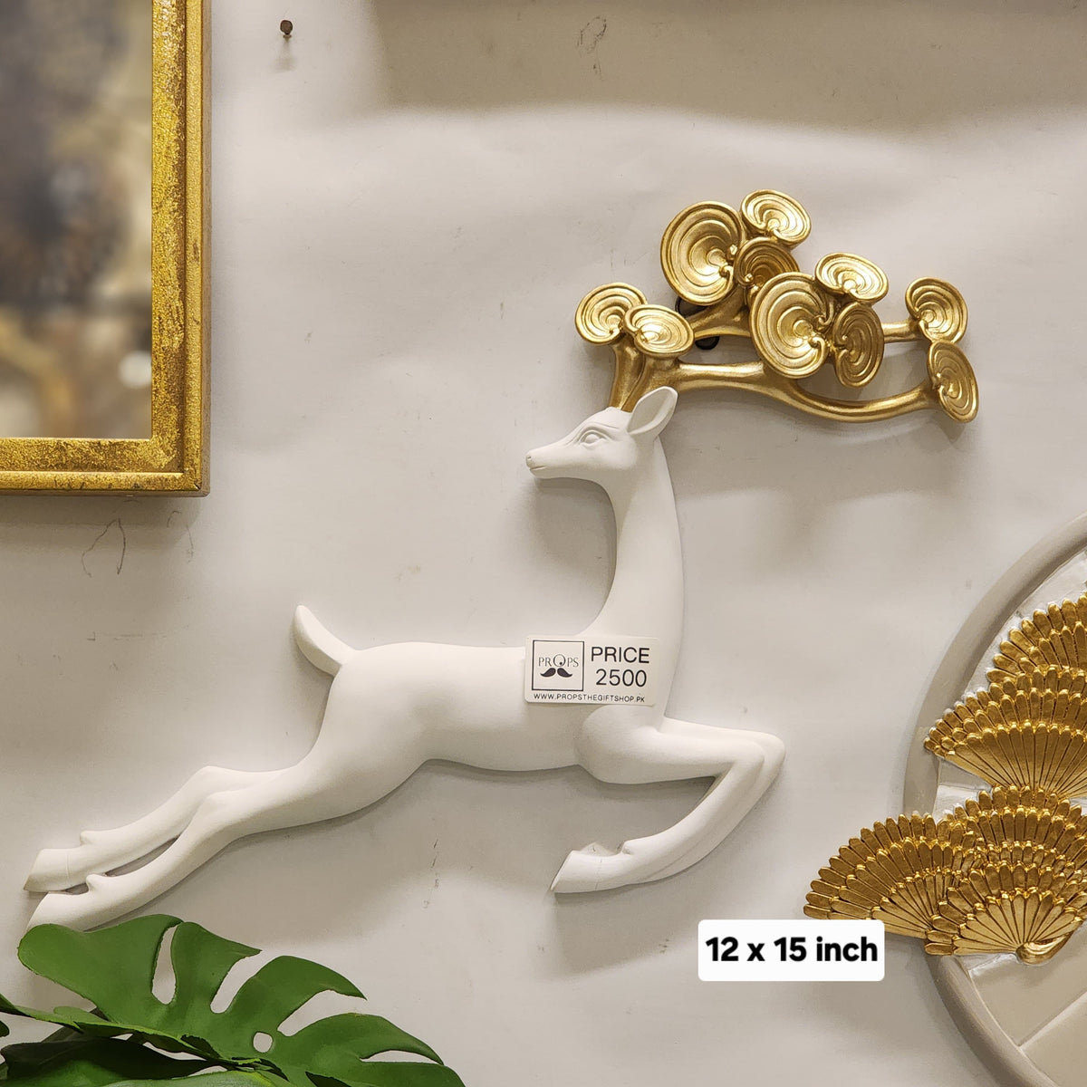 Golden Horn Deer Wall Art