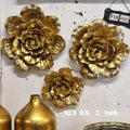 gold metal floral wall decor sculptures