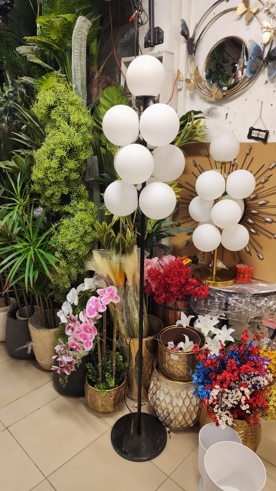 Bubble Floor Lamp or a Frosted Globe Floor Lamp