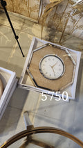 Hexagonal Mirrored Crushed Diamond Wall Clock