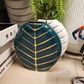 Ceramic Leaf Design Decorative Vases